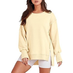 เสื้อสเวตเชิ้ตผู้หญิงคุณภาพสูง ทรงหลวม โอเวอร์ไซส์ คอโอ ไหล่ตก คอกลม - Product Image 1