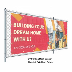 Bannière publicitaire en maille PVC personnalisée pour extérieur, imprimée UV, résistante au vent, bannière en maille suspendue - Product Image 4