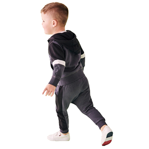 Survêtements pour enfants en gros OEM – Ensemble décontracté unisexe pour garçons et filles, 100 % coton, hiver, à capuche, épais - Product Image 2