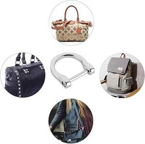 Anillo en D plateado de 1 pulgada con tornillo, tipo grillete, en forma de U, hebilla metálica para correa de cuero, manualidades, bolso, cinturón, llavero, accesorios - Product Image 4