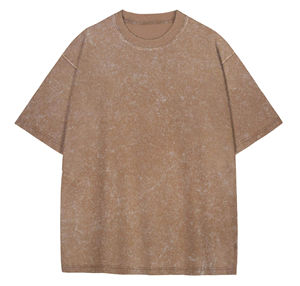 Camisetas de Cuello Redondo para Mujer, Lavadas con Ácido, Cómodas, Casuales, de Manga Corta, Personalizadas, Estampadas, de Color Liso - Product Image 6