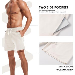 Unisex Solid Mid Summer Sports Shorts for Men Women-Quick-Dry Breathable Lightweight Polyester/Cotton for Joggers Gym Casual - Product Image 3