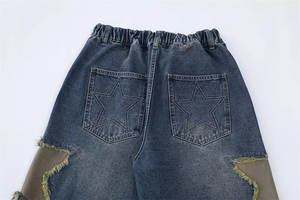Shorts en jean déchirés pour homme, coupe large et décontractée, style streetwear, haute qualité, design estival personnalisé - Product Image 3