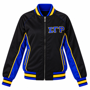 Veste de sport en molleton Air Tech pour femme, noire, bleu roi, jaune, avec lettres brodées, fermeture éclair intégrale, poignets côtelés, vêtement d'extérieur décontracté - Product Image 1