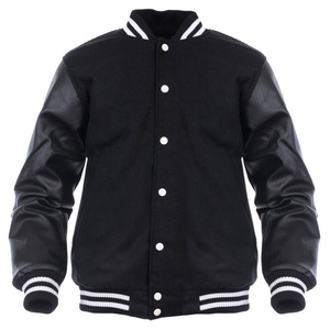 Wholesale Custom Embroidery Baseball Varsity College <b>Jacket</b> Leather Sleeves Letterman Bomber <b>Men</b> Blank Varsity <b>Jackets</b> OEM - Product Image 4
