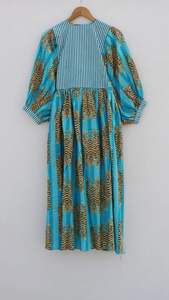 Vestido de Gasa de Algodón con Estampado de Tigre: Vestido Midi Mini |   Estilo Vintage |   Estilo Boho |   Vestido de verano de algodón |   Túnica - Product Image 6