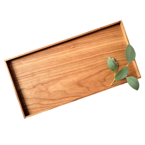 Plateau à chaussures rectangulaire en bois dur naturel, élégant et durable, en bois massif pour la décoration intérieure, organiseur de salle d'entrée, plateau à chaussures en promotion - Product Image 1