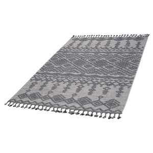 Collezione LOOM and LUXE Tappeto Tradizionale per Interni/Esterni 8X10 Bianco/Grigio Set Elegante - Product Image 3