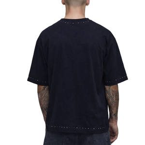 เสื้อยืดผู้ชายผ้าคอตตอนหนา แต่งขอบด้วยหมุด งานพรีเมียม รับทำโลโก้ตามสั่ง ขายส่ง ผลิตจำนวนมากแบบ OEM - Product Image 2