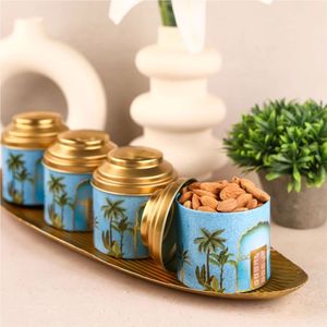 Jarra de Frutas de Metal Martillado Hecha a Mano |   Caja de Almacenamiento Decorativa con Acabado en Cobre Vintage, Contenedor Metálico para Especias y Frutos Secos con Tapa de Loto - Product Image 5