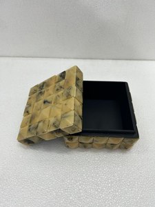 Resin storage <b>box</b> with lid handmade epoxy organizer decorative gift <b>box</b> for jewelry <b>keepsake</b> trinket home decor craft - Product Image 4