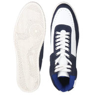 Bottes décontractées pour hommes bleues et blanches, chaussures modernes bicolores, design confortable à la cheville, idéales pour les voyages, la marche et le streetwear