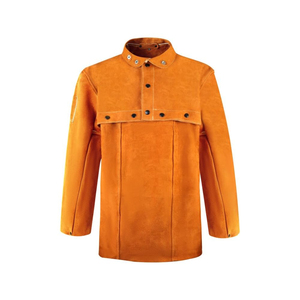 Combinaison de soudage en cuir de vachette de qualité supérieure pour travaux lourds, résistante à la chaleur et aux flammes, veste et pantalon de soudeur en gros - Product Image 6