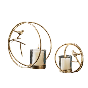 Support de bougie en verre pour décoration intérieure, résistant à la chaleur, pour bougies votives, décoration de table de mariage, bougeoir en métal et verre - Product Image 5