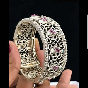 Oxidized German Floral Big Fashion Bracelet - Product Image 1