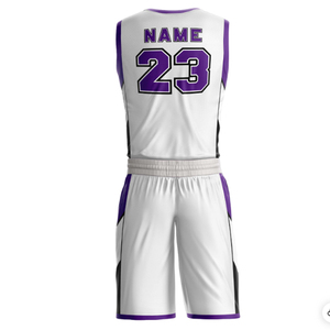 Nouvelle conception, ensemble d'uniformes de basketball personnalisés pour adultes, maillot d'équipe complet de haute qualité, respirant, 100% polyester, sans manches, séchage rapide - Product Image 5