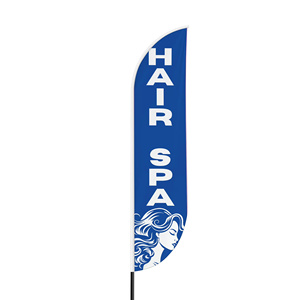 Drapeau publicitaire personnalisé en forme de plume, style festif, impression numérique du logo, en polyester, avec mât en aluminium, pour promotion - Product Image 5