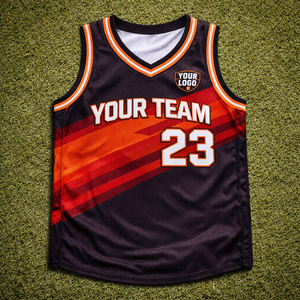 เสื้อบาสเก็ตบอลแบบกำหนดเองสำหรับทีมและลีก ไซส์พลัส แห้งเร็ว ระบายอากาศได้ดี ผ้าโพลีเอสเตอร์ 100% พิมพ์ลายชื่อผู้เล่น - Product Image 1