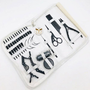 Professional Black Hair Extension Tools <b>Kit</b> – Micro Ring <b>Beads</b> Loop Needle Threader & Hook Pliers Set for Salon & Wholesale Use - Product Image 5