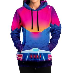 HAMIO SPORTS Sudadera Completa Casual de Verano para Mujer, Estilo Retro Futurista de los 80, Tejido Sólido, 100% Algodón Ecológico, Anti-Pilling - Product Image 1