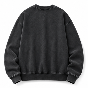 Sweat-shirt à col rond pour homme WARPRO, coupe classique, jaune uni, avec poche, pull décontracté, 100% coton, vêtements d'hiver - Product Image 2