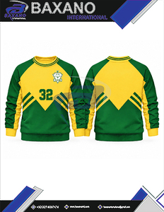 Sudadera Chi Eta Phi Sorority para mujer, sudadera raglán verde y amarilla, número 32, sudadera informal de invierno con cuello redondo de algodón y forro polar - Product Image 6