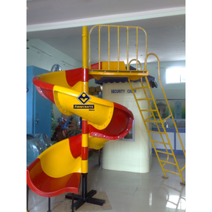 Outdoor Plastic & Fiberglass Spiral <b>Slide</b> with Roof for Gardens and Kindergartens - Product Image 1