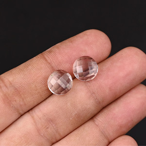 Cuarzo Blanco Natural de Alta Calidad, 10mm, Pulido, Facetado, Redondo, Piedra Preciosa Suelta para Joyería y Colgantes - Product Image 3