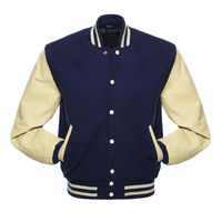 Veste universitaire unisexe personnalisée en laine et cuir avec broderies, logos, patchs et étiquettes sur le devant - Imperméable et respirante