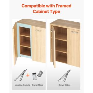 10 Pares de Rieles para Cajones de Alta Resistencia con Rodamientos de Bolas de 100 LBS, Soporte Lateral para Cajones de Gabinete, 100% Nuevo y Auténtico - Product Image 2