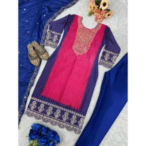 Belle fête porter haut bas Dupatta ensemble pour femmes - Product Image 6