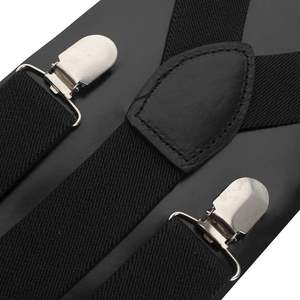 2025 hommes 1 pouce solide élastique y-back bretelles réglable décontracté PU et Polyester matériel porte-jarretelles pour cadeau - Product Image 4