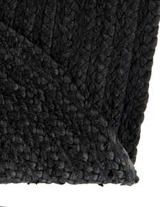 Natural Fiber Black Round Carpet Eco Friendly <b>Boho</b> <b>Rug</b> For Entryway Living Room - Product Image 3