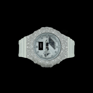 Reloj de pulsera con diamantes de moissanita VVS de alta calidad, muy vendido, reloj de diamantes premium G-Sh0ck para hombre o mujer a precio de fábrica. - Product Image 4
