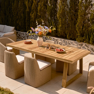 Contemporary <b>Outdoor</b> <b>Sofa</b> Set 6 Seater Weather Resistant Garden Furniture Beige Cushions Solid Wood Frame ARDENA AGS-117 - Product Image 2