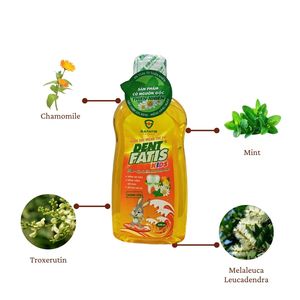 Herbal Kids Mouthwash Orange Flavor Safe Gentle Oral Rinse Alcohol Free Cavity Protection Fresh Breath Natural Ingredients OEM - Product Image 3