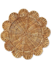 Set de table en rotin naturel en forme de fleur, tapis de table et décoration murale en osier faits à la main pour une salle à manger éco-responsable