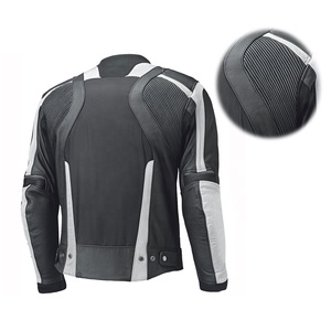 Nueva chaqueta de cuero PU para motocicleta negra y gris, ropa deportiva transpirable impermeable de retazos de talla grande para motociclistas - Product Image 4