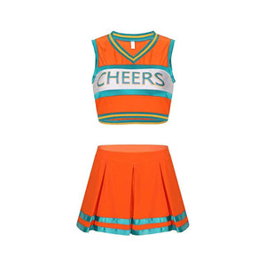 Uniforme de porristas de último diseño para mujer, personalizado con impresión por sublimación, uniforme de porristas de poliéster - Product Image 3