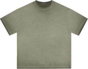 Men Drop Shoulders Acid Wash Vintage T Shirts Men Casual Crew Neck Stone Washed Men's Acid Wash T-Shirts - Product Image 2