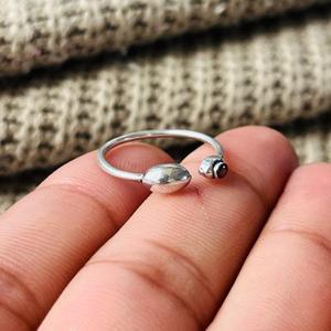 Minimalist Garnet Brass Womens <b>Ring</b> Silver Plated Dainty <b>Statement</b> Wholesale <b>Ring</b> - Product Image 3