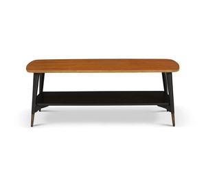 Table basse Lawson en teck massif de haute qualité, couleur marron et noir, pour usage intérieur. - Product Image 6