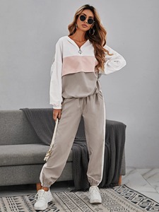 Conjunto deportivo para mujer, corte ajustado, algodón y poliéster, transpirable, elástico, para gimnasio y fitness. - Product Image 6