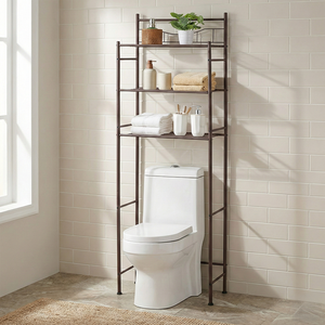 Oferta Shopee: Mueble de Almacenamiento para Baño, Moderno, de Dos Niveles, Metálico, Independiente, para Uso Doméstico, Hecho en Taiwán - Product Image 2