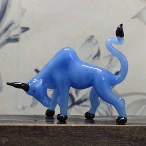 Figurine d'animal flamant rose en verre soufflé à la main, pièce d'art décorative de Noël artisanale - Product Image 4