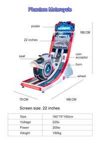 Simulador de Carreras de Motos Phantom, Máquina Arcade 1PL, Juego de Conducción Interactivo con Pantalla HD para Centros de Entretenimiento Familiar - Product Image 5