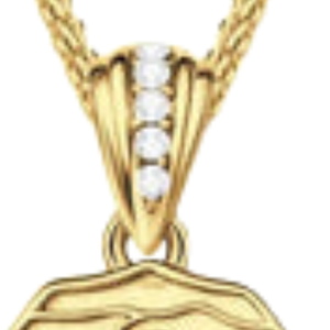   Pendentif Bouclier en Vermeil Doré pour Femme, Élégant, Couleur Or, Breloque Armoirie de Sororité, Bijou Collier, Chaîne Accessoire Vendue - Product Image 3