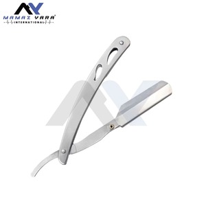 Rasoir de Barbier Professionnel Haut de Gamme en Acier Inoxydable à Lame Droite pour Hommes – Outil de Rasage et de Toilettage pour Barbe, Ligne des Cheveux et Moustache – Idéal pour Salon - Product Image 1