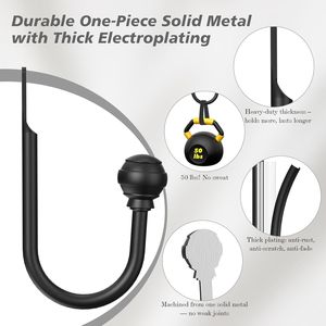 2 Pezzi di Eleganti Fermacurtain Neri da Parete, Ganci per Tende e Accessori per Drappeggi - Product Image 5
