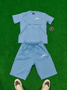 Men's Different Color <b>Short</b> Sleeve T-Shirt And <b>Shorts</b> Set With Screen Print Casual Regular Fit Jersey Fabric Summer Set - Product Image 5